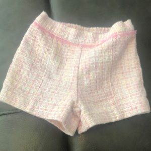 Janie and Jack pink tweed shorts